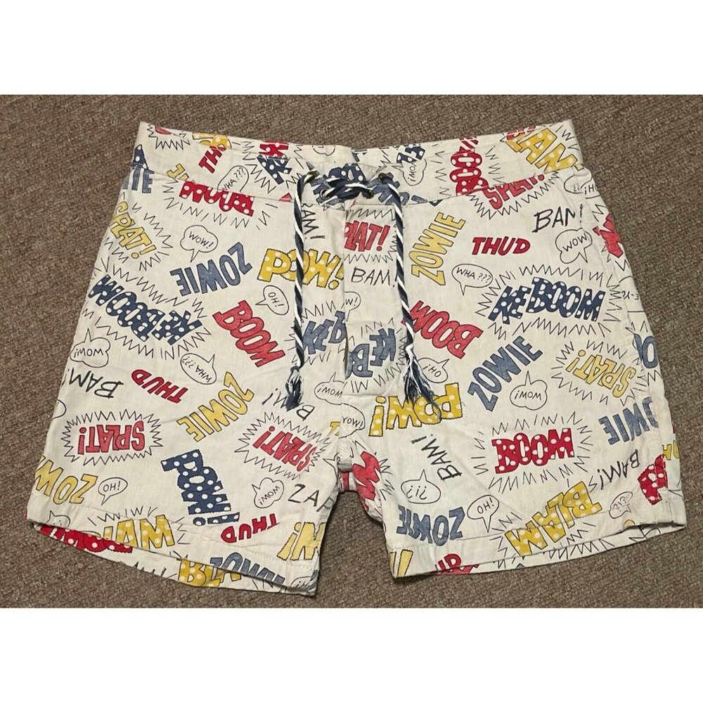 Vintage 60s 70s Men’s Size 32” Playboy Male Casuals AOP Lounge Drawstring Shorts